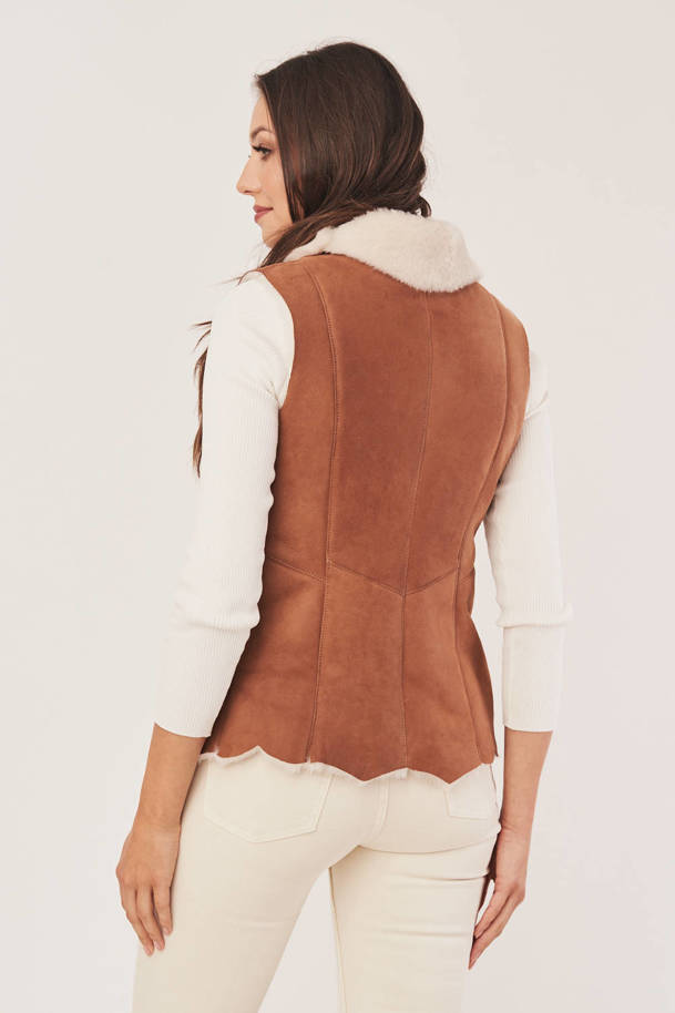 Women's sheepskin vest